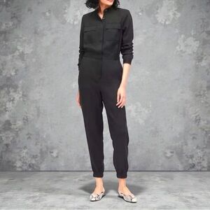 Banana Republic Elegant Black LS UTILITY JOGGER Jumpsuit